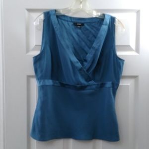 Alfani Dark Teal V-Neck Sleeveless Top, Size 12